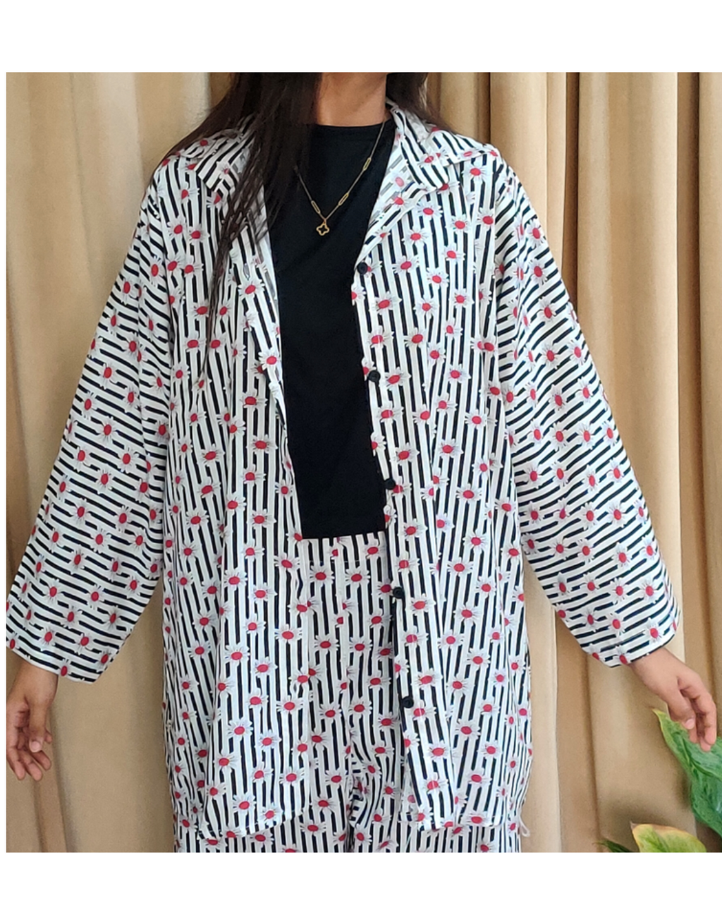 White Printed Co-ord Set | Casual 2-Piece Outfit for Women